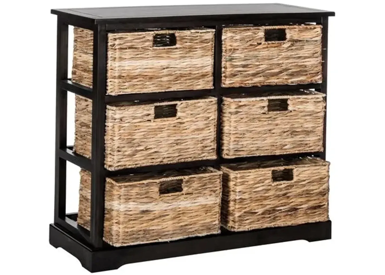 Willow 6-Basket Storage Unit - Black