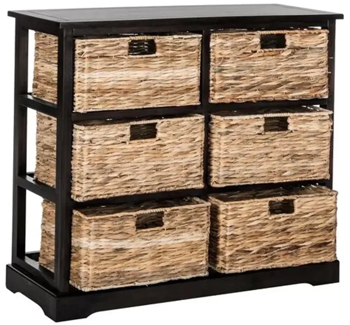 Willow 6-Basket Storage Unit - Black