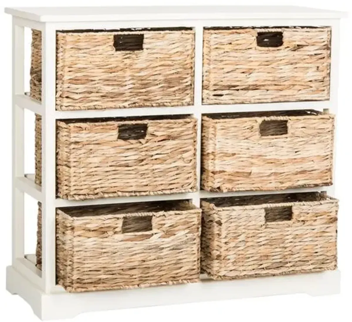 Willow 6-Basket Storage Unit - Off-White