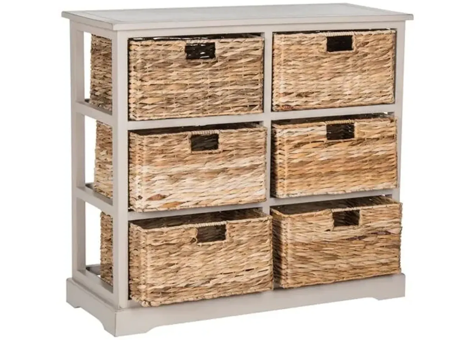 Willow 6-Basket Storage Unit - Gray