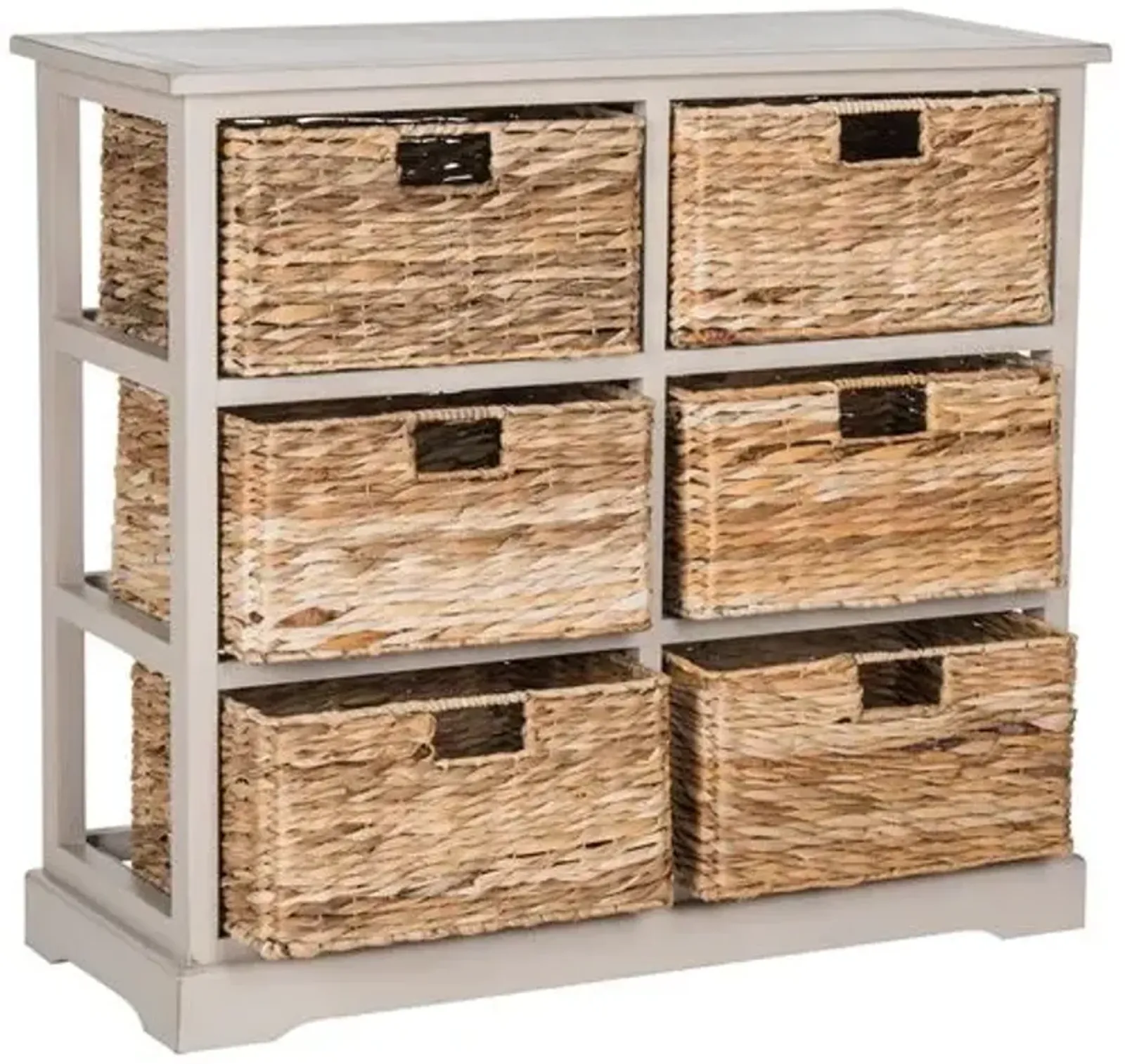 Willow 6-Basket Storage Unit - Gray