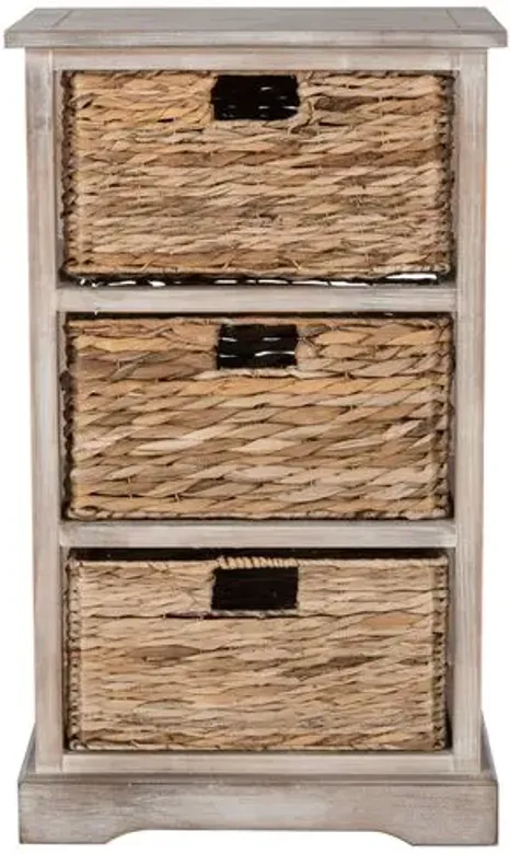 Wren Storage Unit - Whitewash - Brown