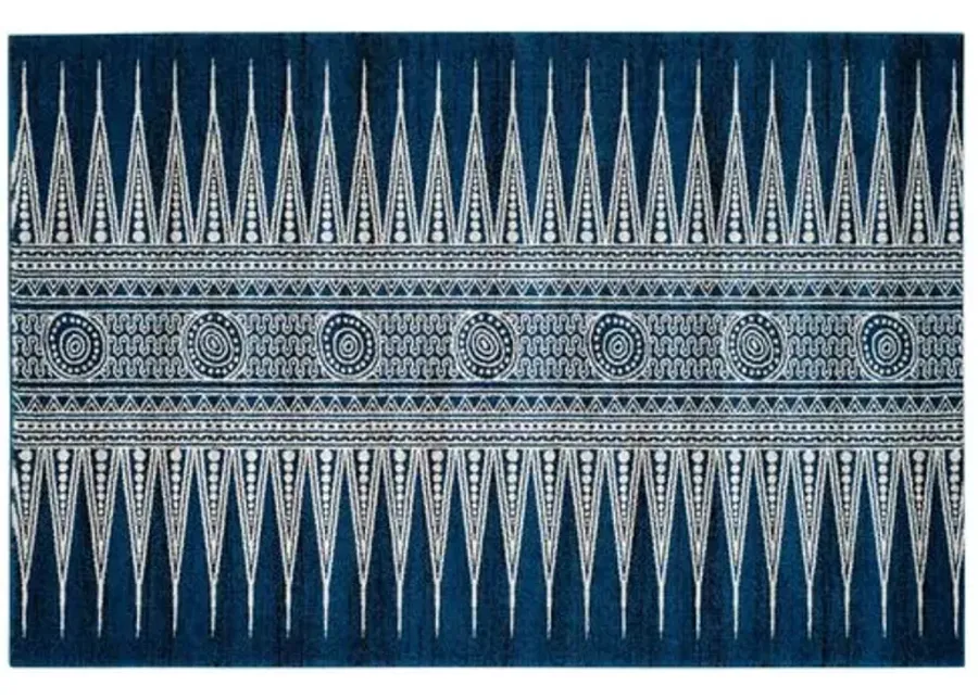 Genoa Rug - Royal/Ivory - Blue - Blue