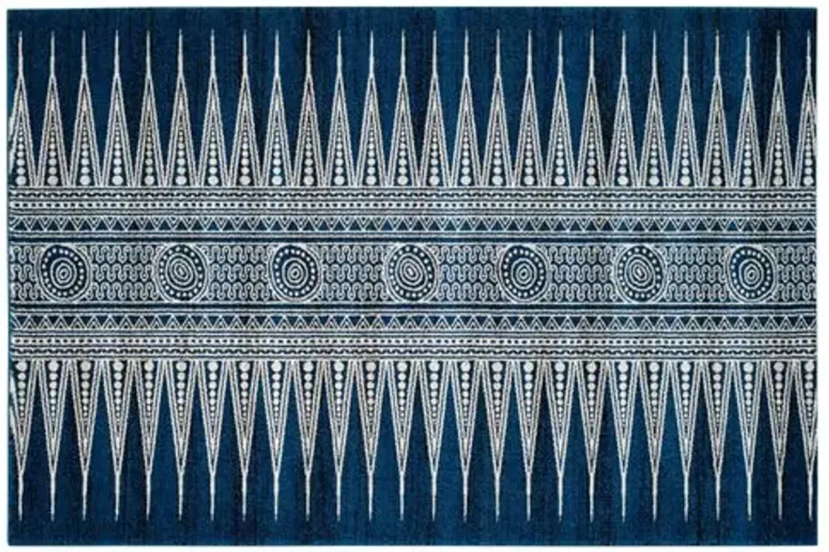 Genoa Rug - Royal/Ivory - Blue - Blue