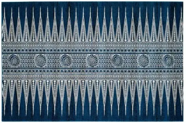 Genoa Rug - Royal/Ivory - Blue - Blue