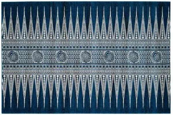 Genoa Rug - Royal/Ivory - Blue - Blue