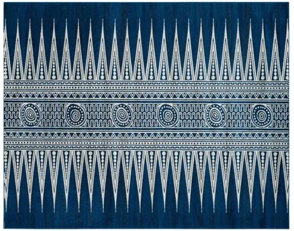 Genoa Rug - Royal/Ivory - Blue - Blue