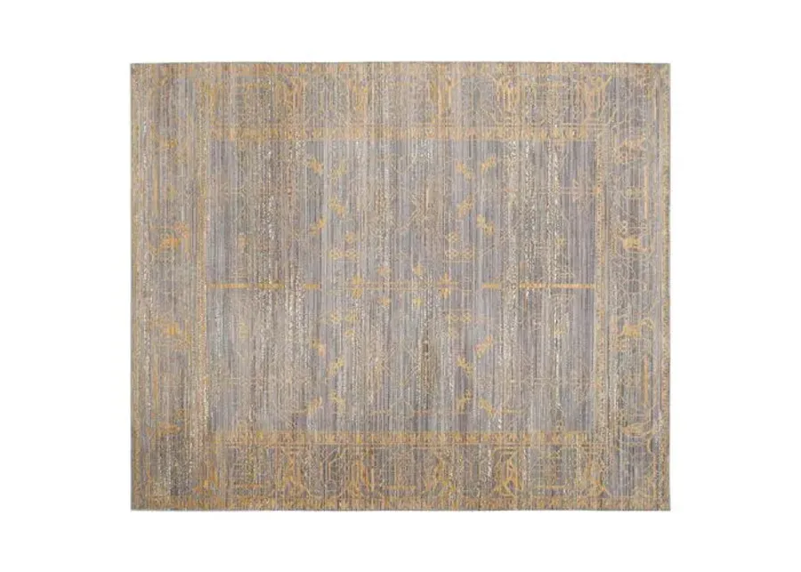 Alzbe Rug - Gray/Gold - Gold