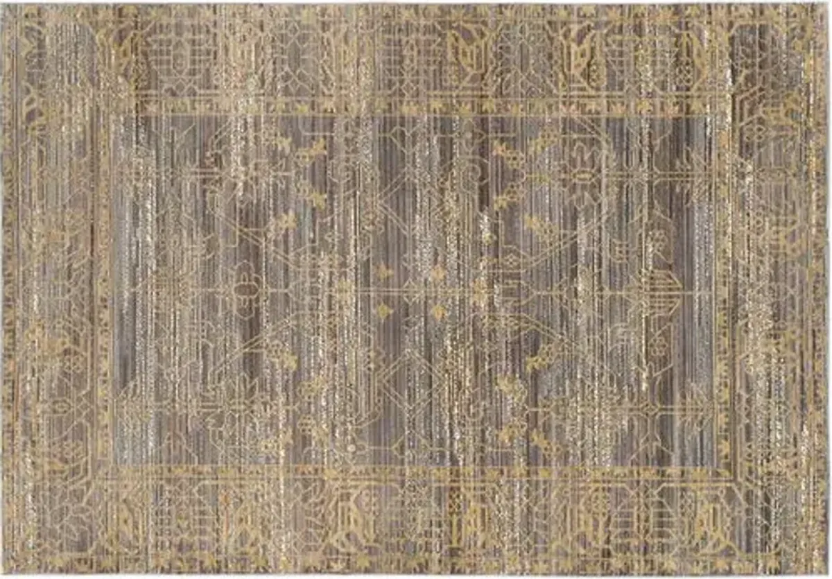 Alzbe Rug - Gray/Gold - Gold