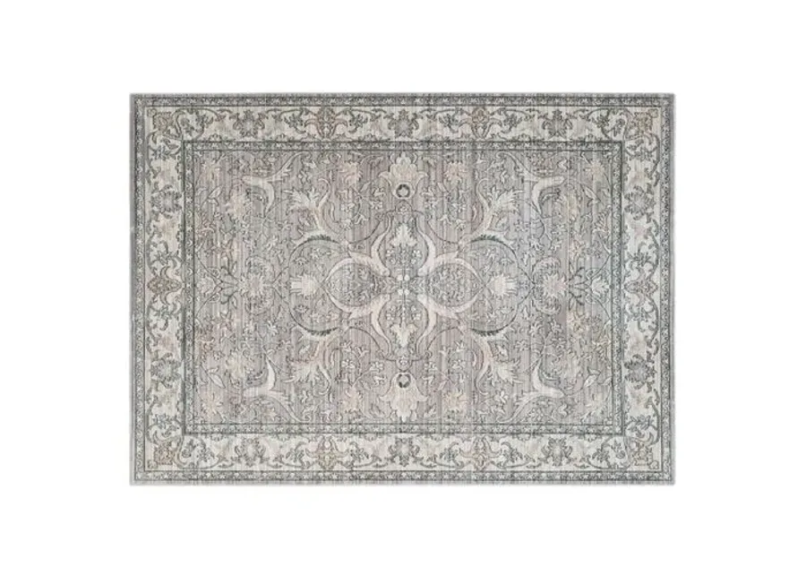 Amal Rug - Mauve/Cream - Gray - Gray