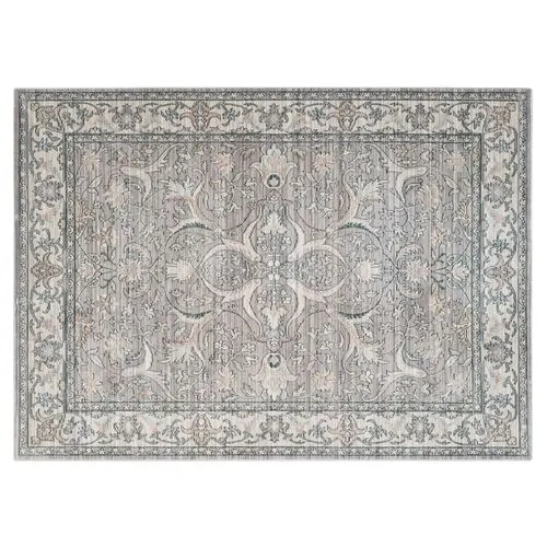 Amal Rug - Mauve/Cream - Gray - Gray