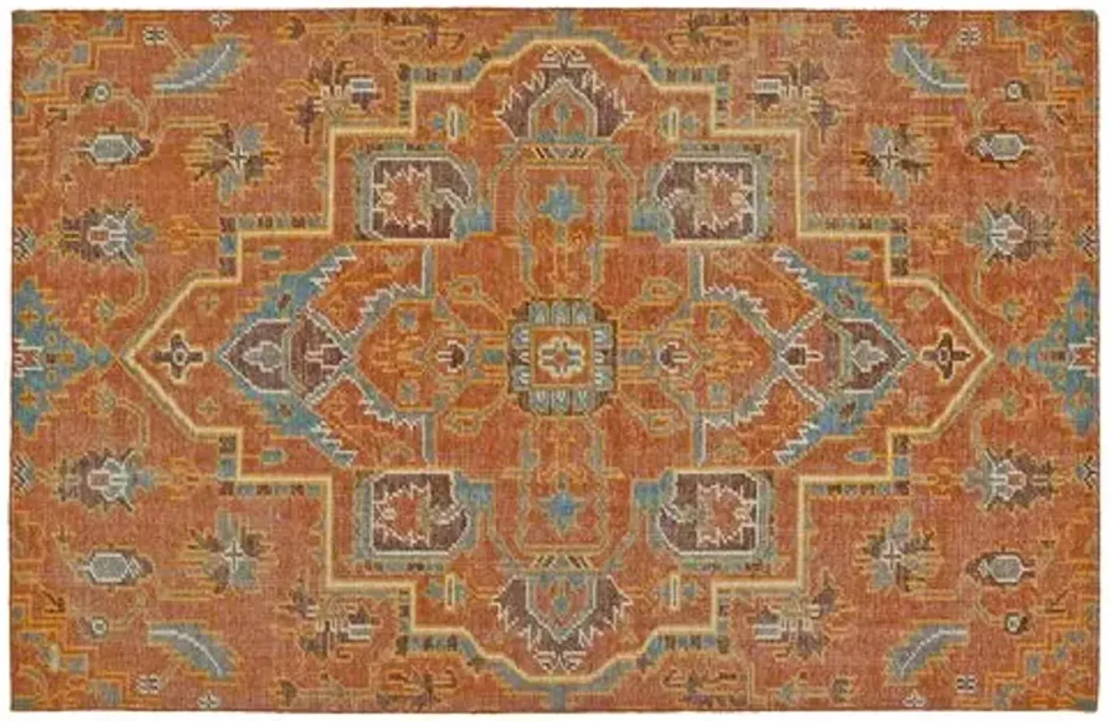 Halima Rug - Paprika - Orange - Orange