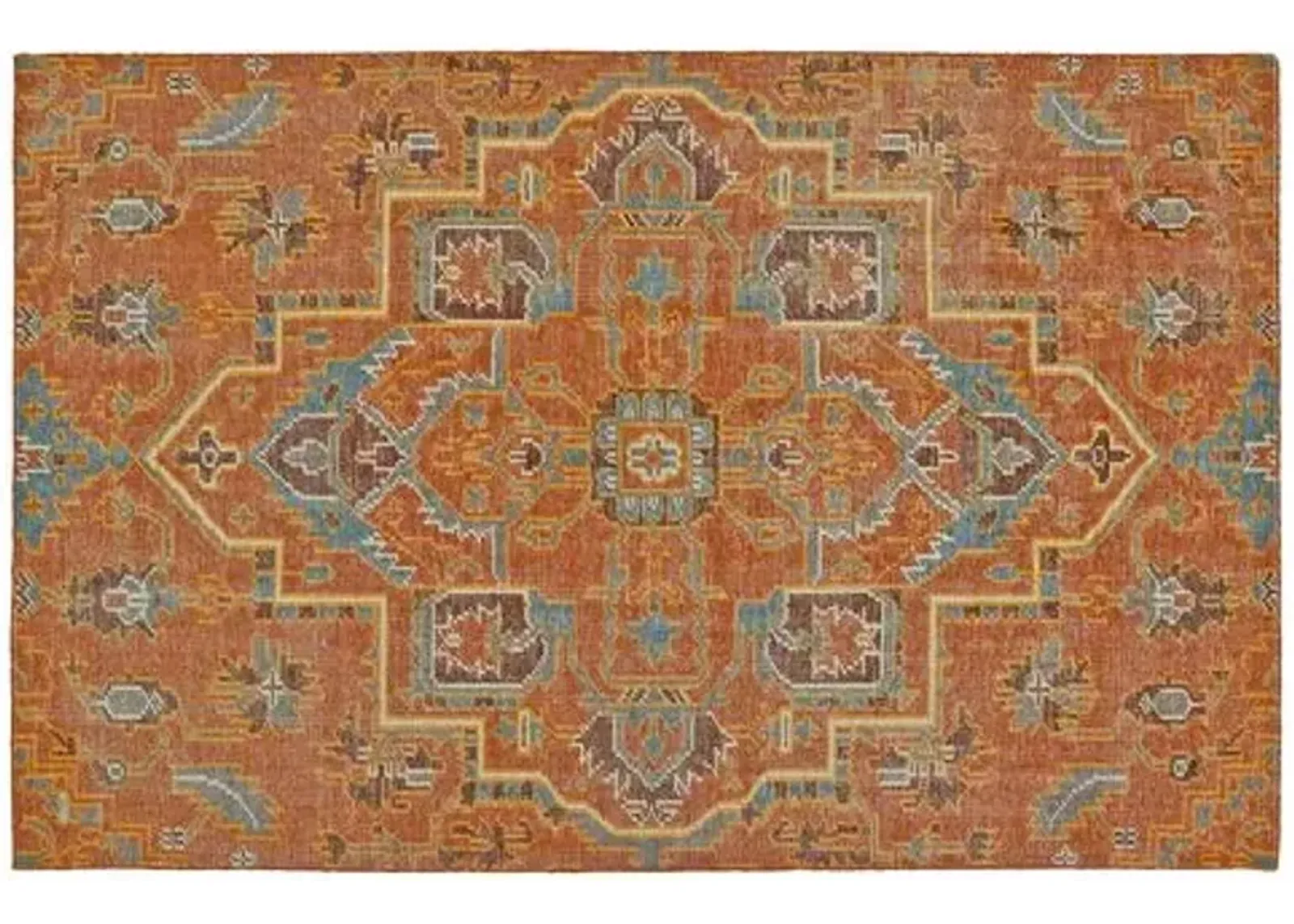 Halima Rug - Paprika - Orange - Orange