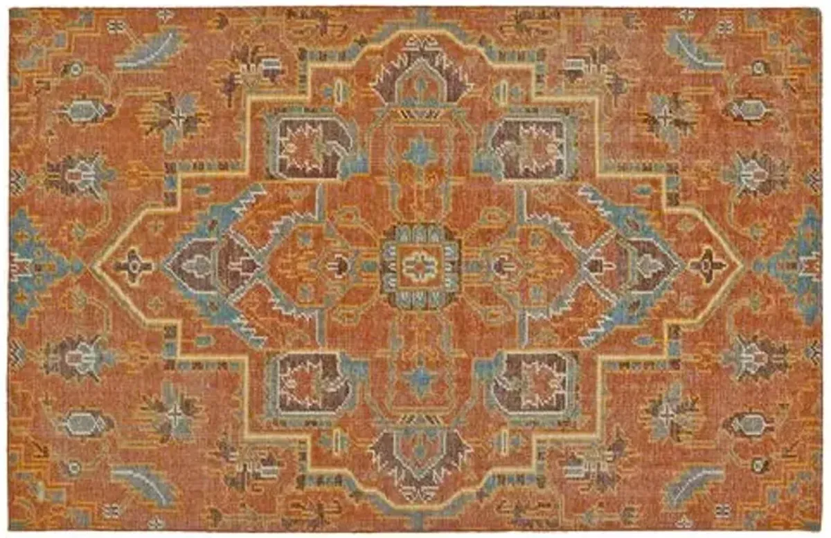 Halima Rug - Paprika - Orange - Orange