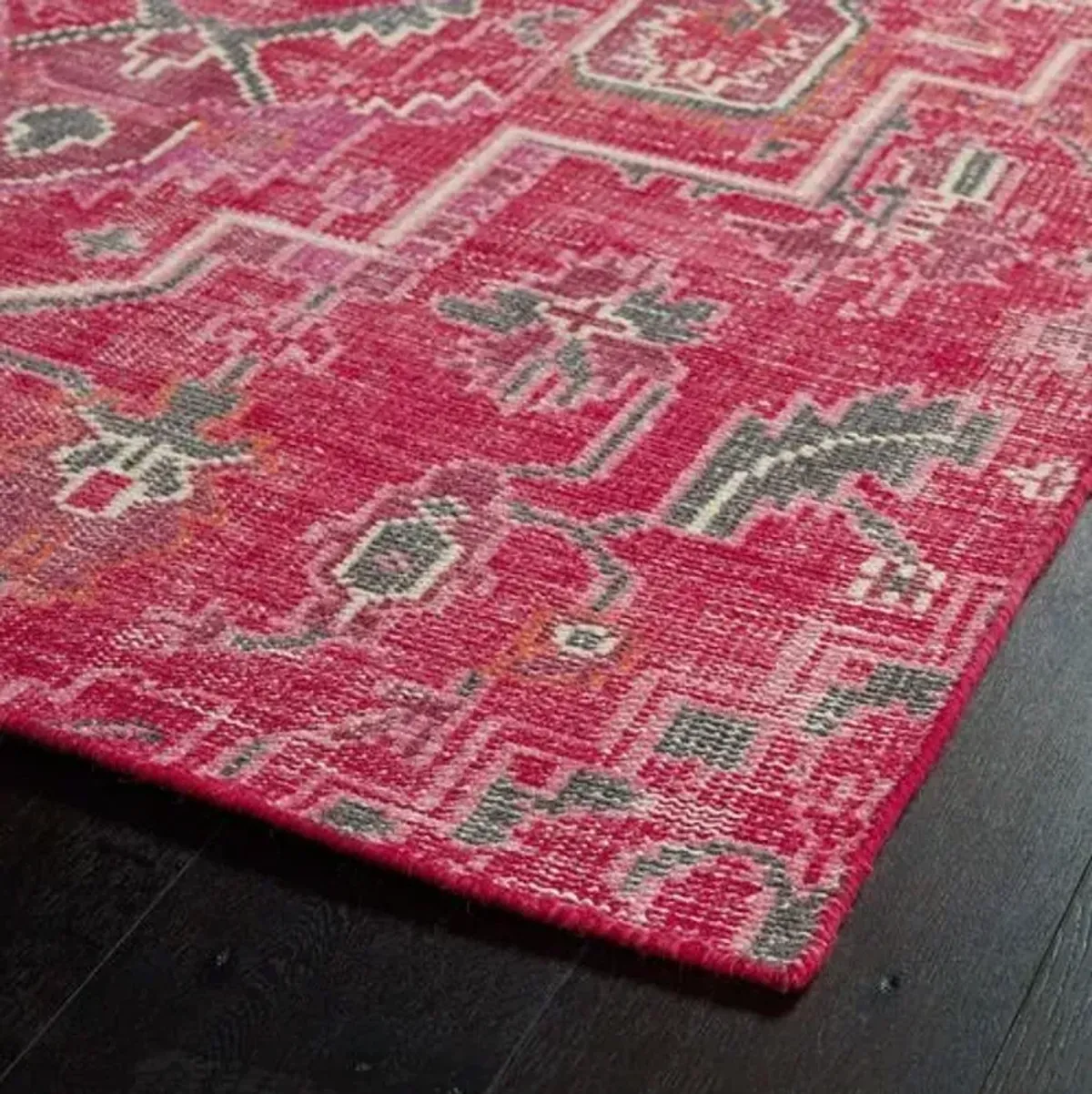 Medina Rug - Pink - Red - Red