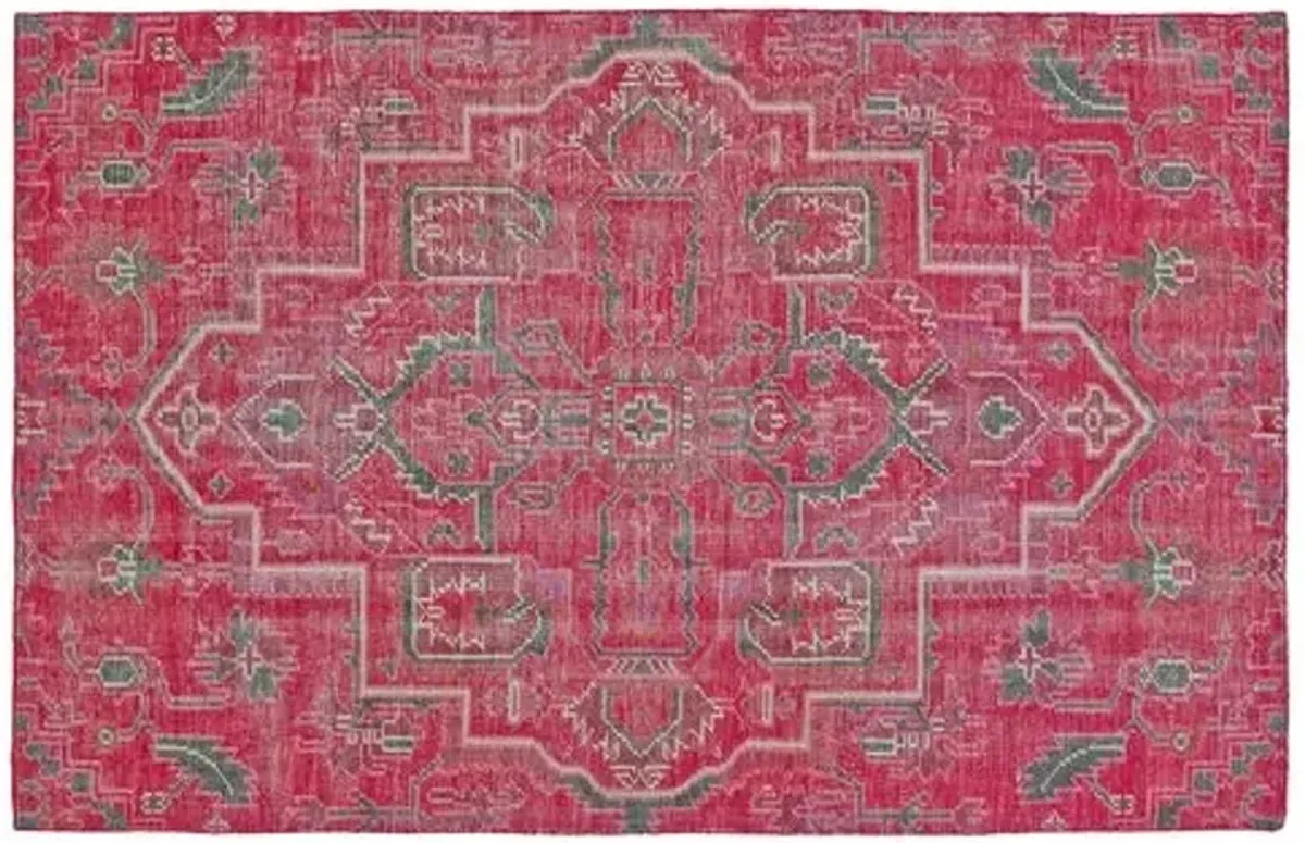 Medina Rug - Pink - Red - Red