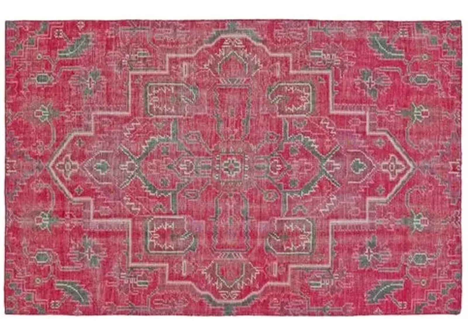 Medina Rug - Pink - Red - Red