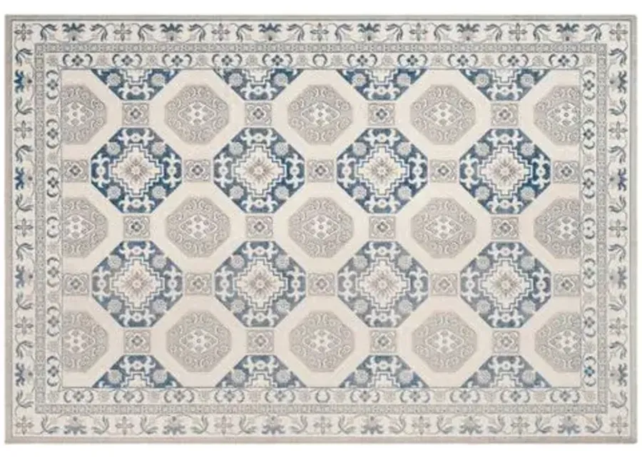 Daly Rug - Blue/Ivory - Ivory