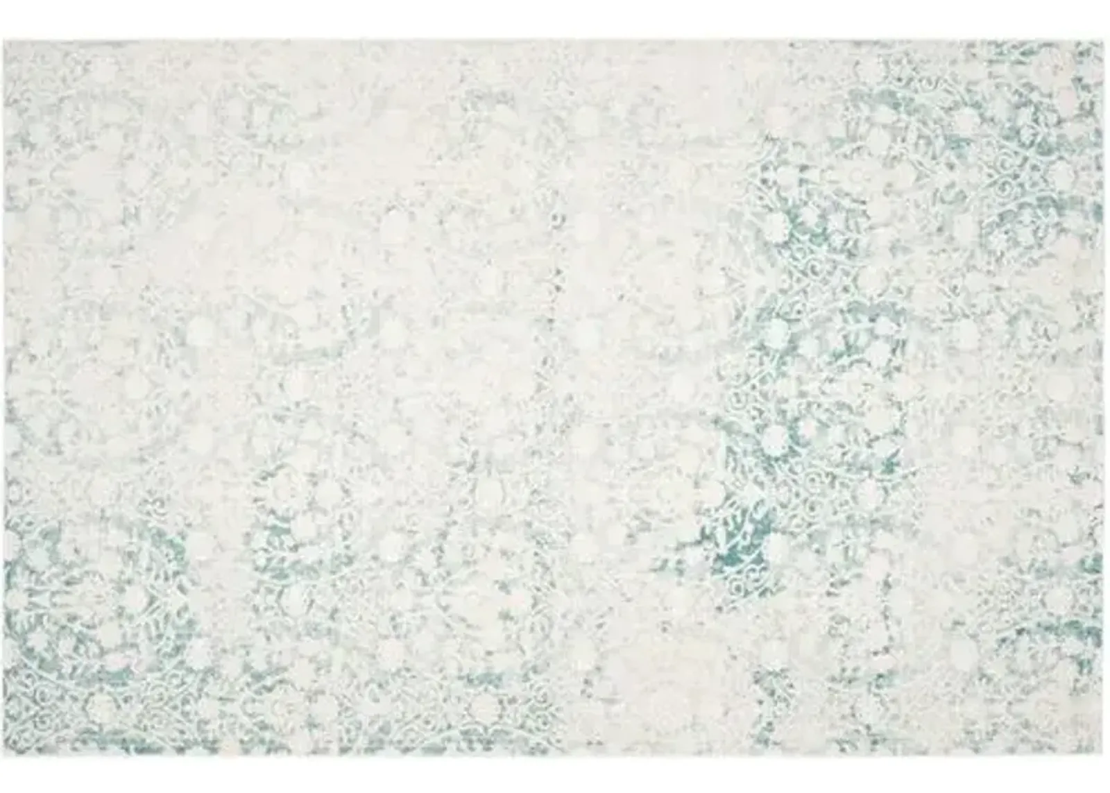 Xue Rug - Turquoise/Ivory - Blue - Blue