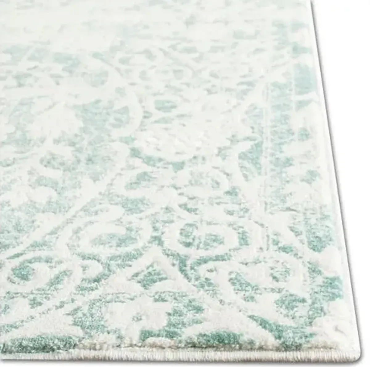 Xue Rug - Turquoise/Ivory - Blue - Blue