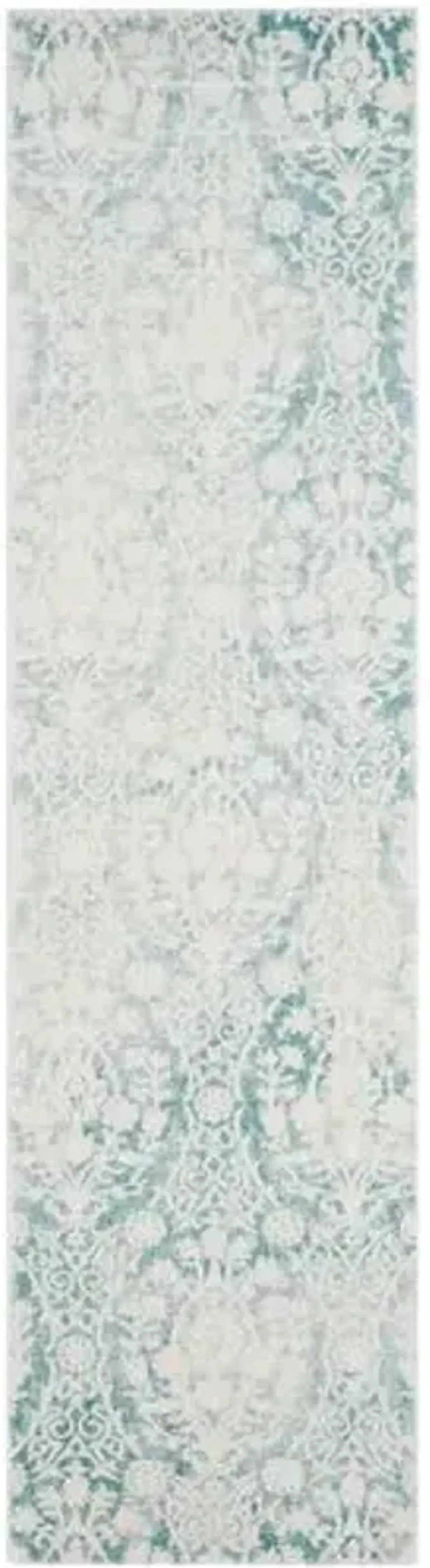 Xue Rug - Turquoise/Ivory - Blue - Blue