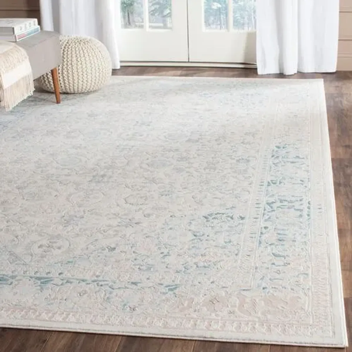 Nadette Rug - Turquoise/Ivory - Blue - Blue