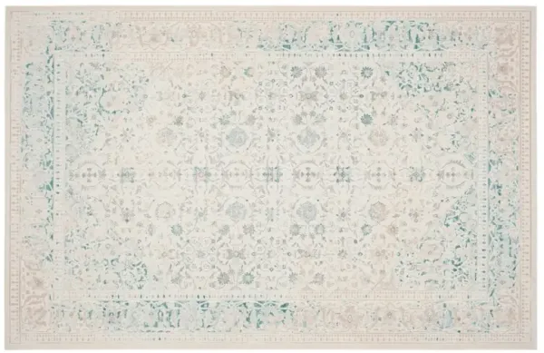 Nadette Rug, Turquoise/Ivory