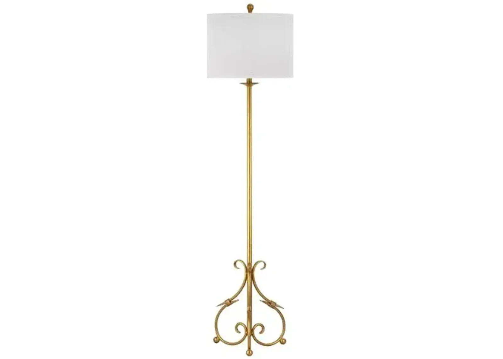 Elisa Baroque Floor Lamp - Gold