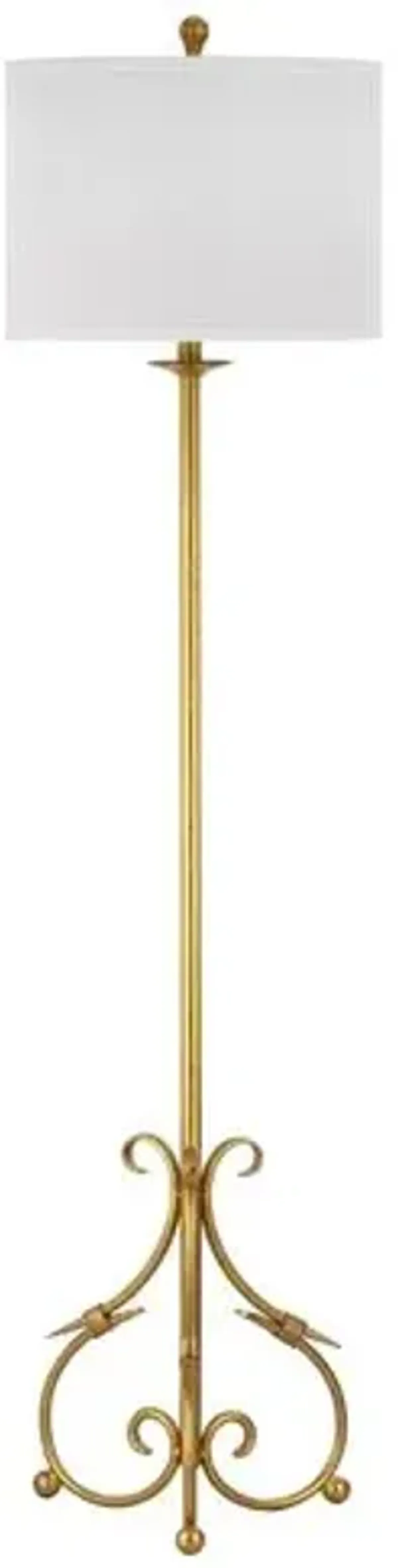 Elisa Baroque Floor Lamp - Gold