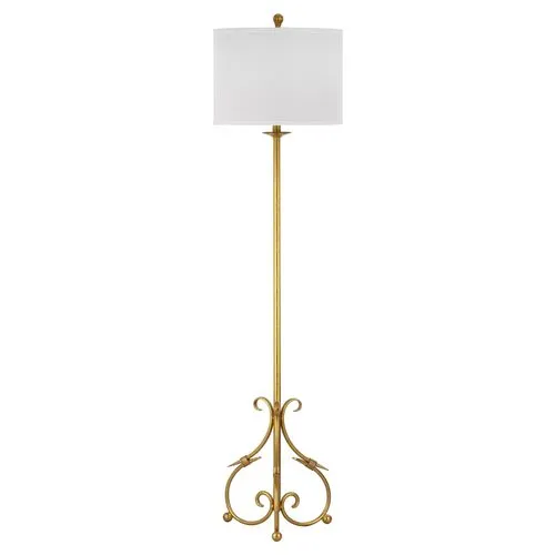 Elisa Baroque Floor Lamp - Gold