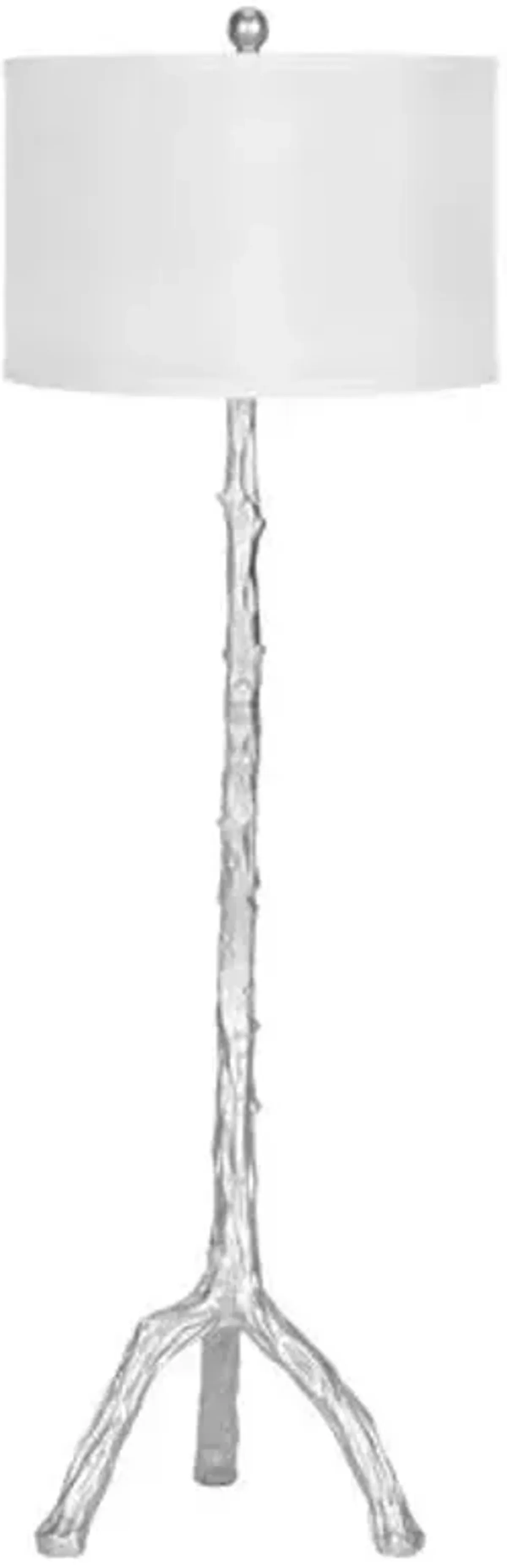 Painted Branch Floor Lamp - Silver