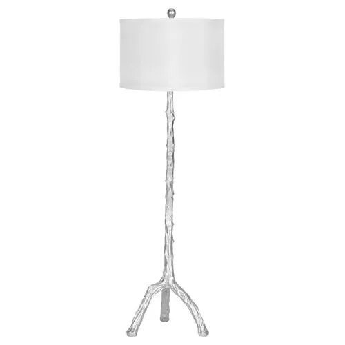 Painted Branch Floor Lamp - Silver