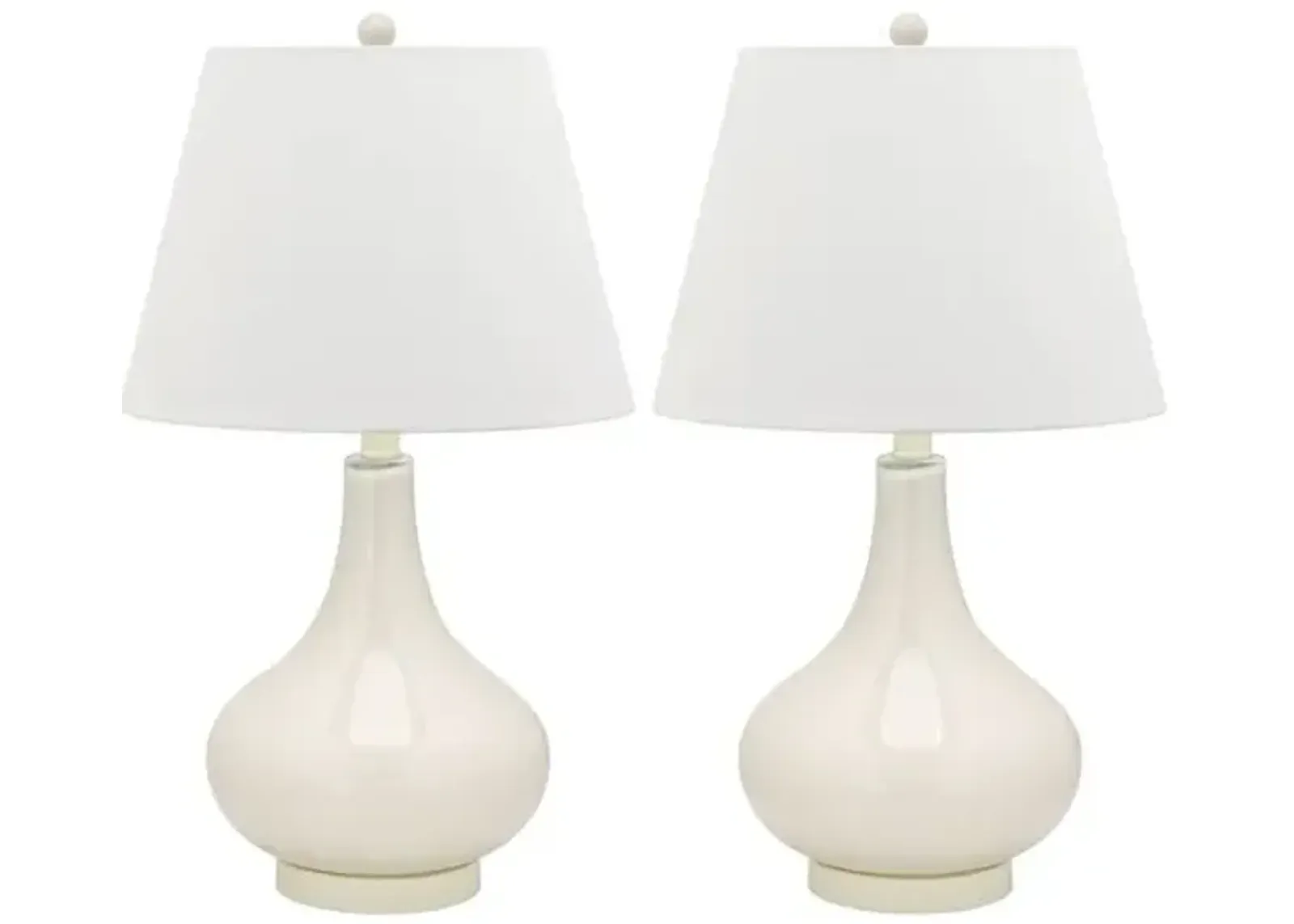 Set of 2 Samira Table Lamps - White