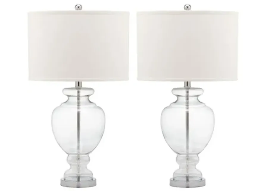 Set of 2 Landon Table Lamp Set - Clear