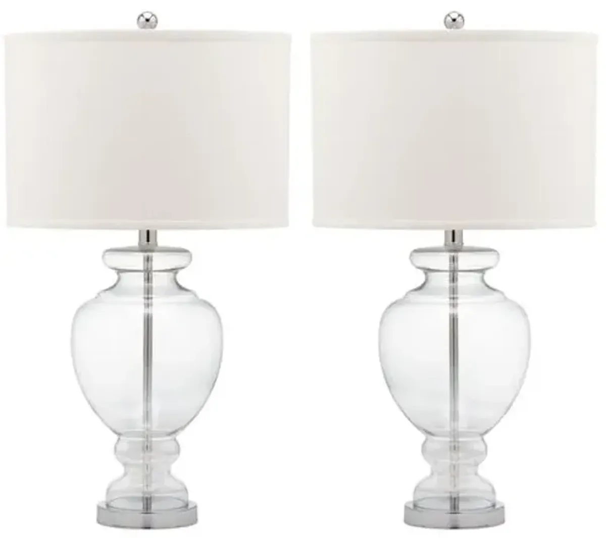 Set of 2 Landon Table Lamp Set - Clear