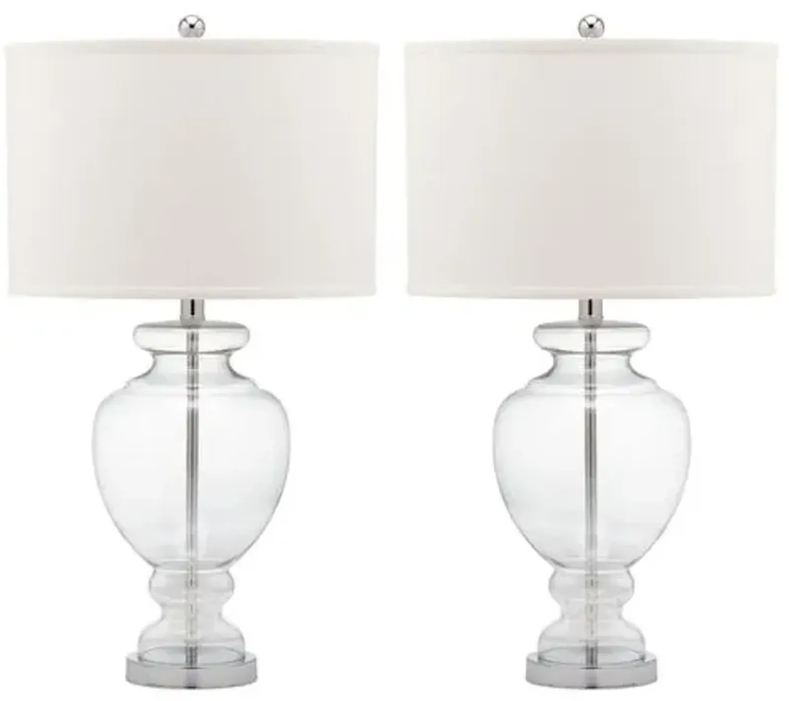 Set of 2 Landon Table Lamp Set - Clear