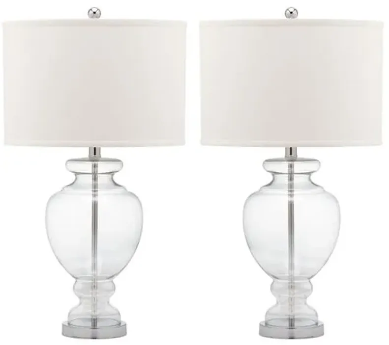 Set of 2 Landon Table Lamp Set - Clear