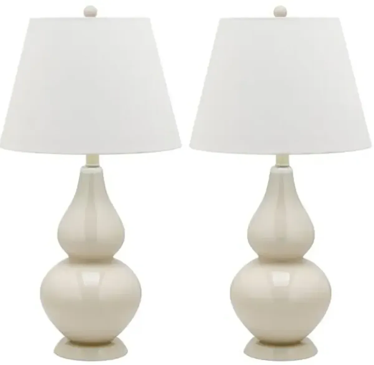 Angela Table Lamp Set - White