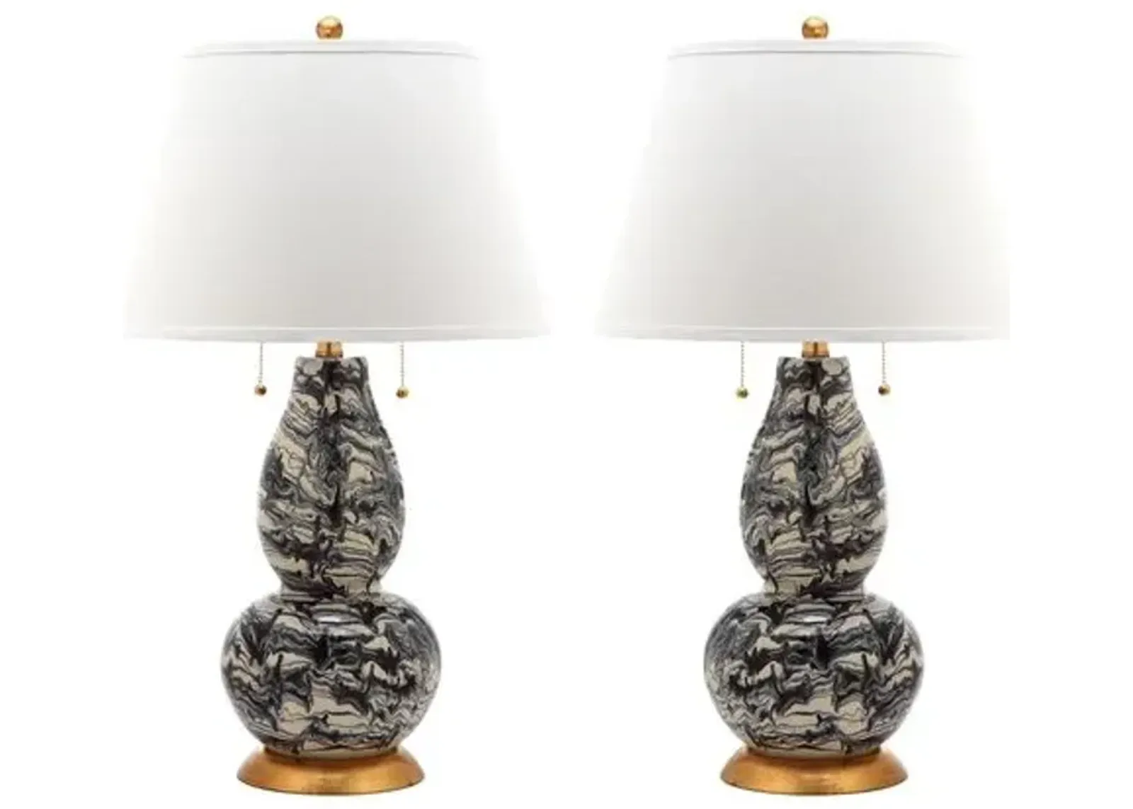 Set of 2 Libby Table Lamps - Black