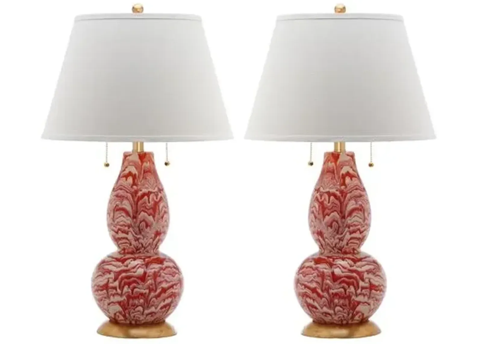 Set of 2 Libby Table Lamps - Orange