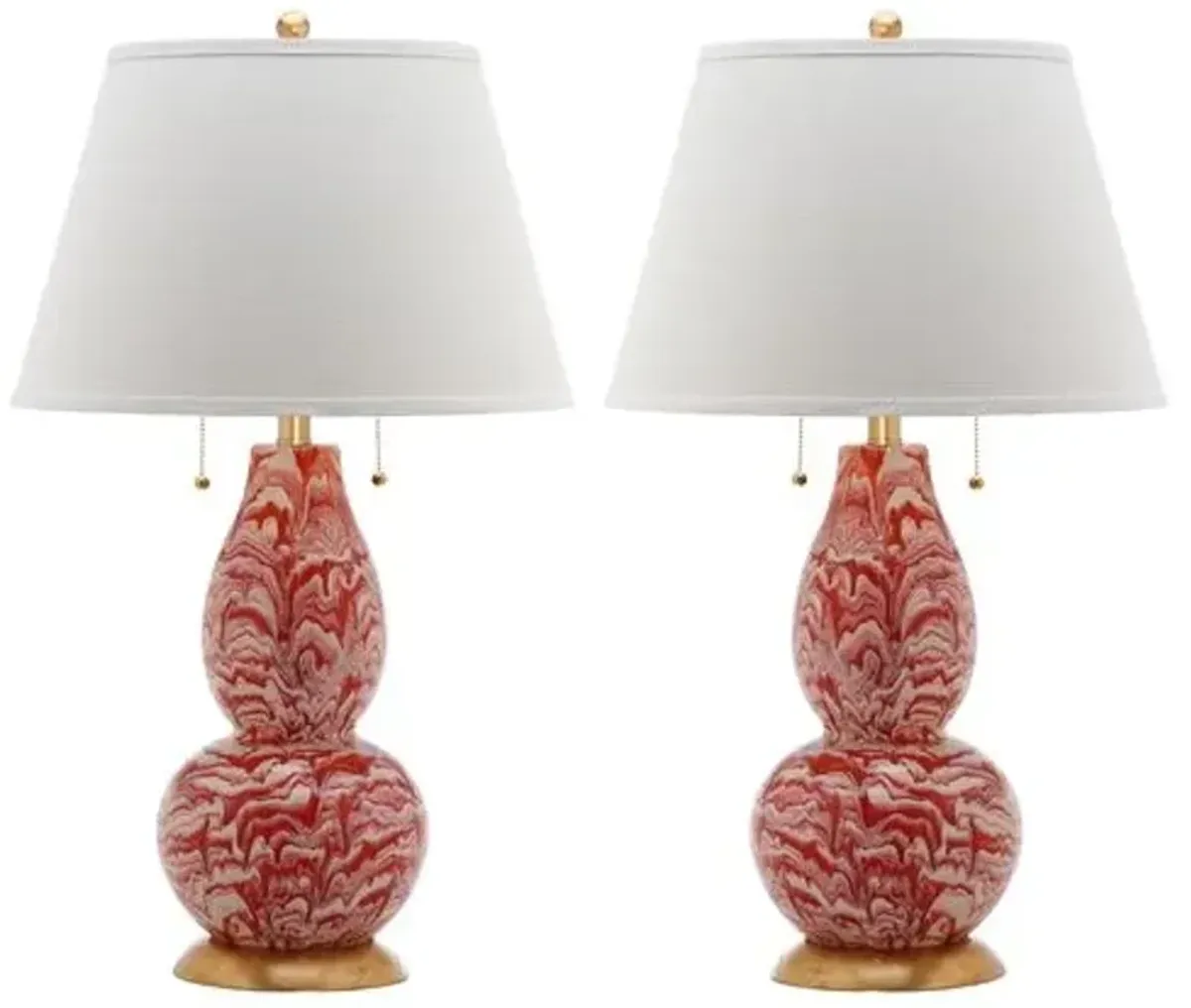 Set of 2 Libby Table Lamps - Orange