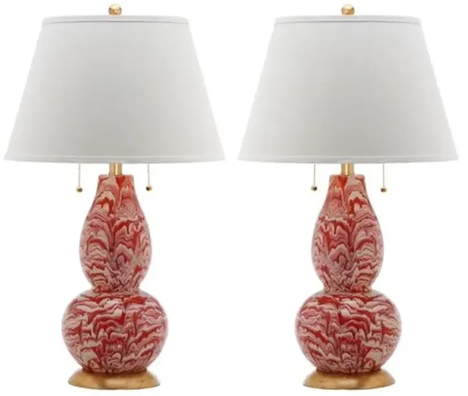 Set of 2 Libby Table Lamps - Orange