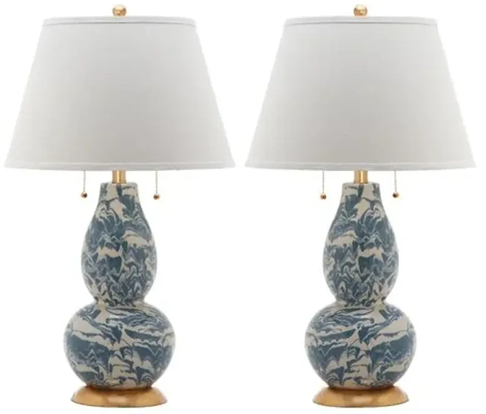 Set of 2 Libby Table Lamps - Blue