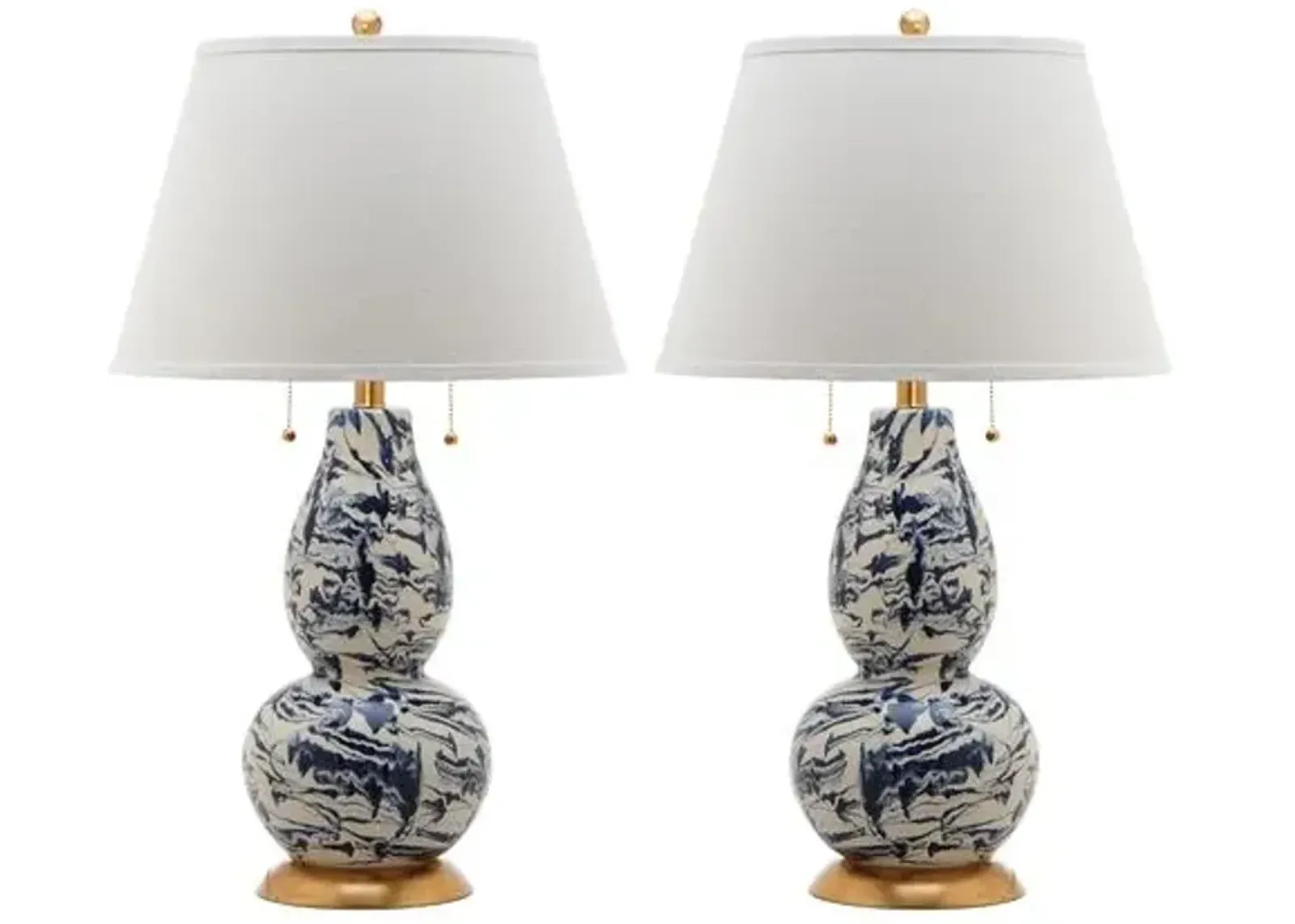 Set of 2 Libby Table Lamps - Navy