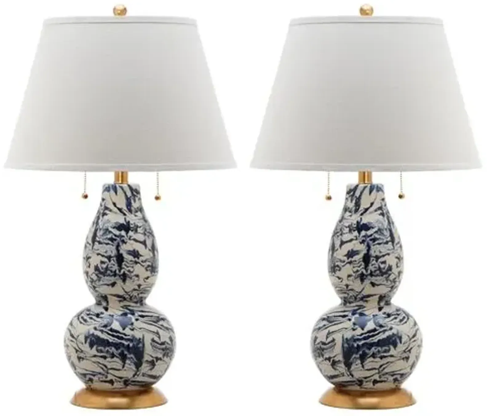 Set of 2 Libby Table Lamps - Navy