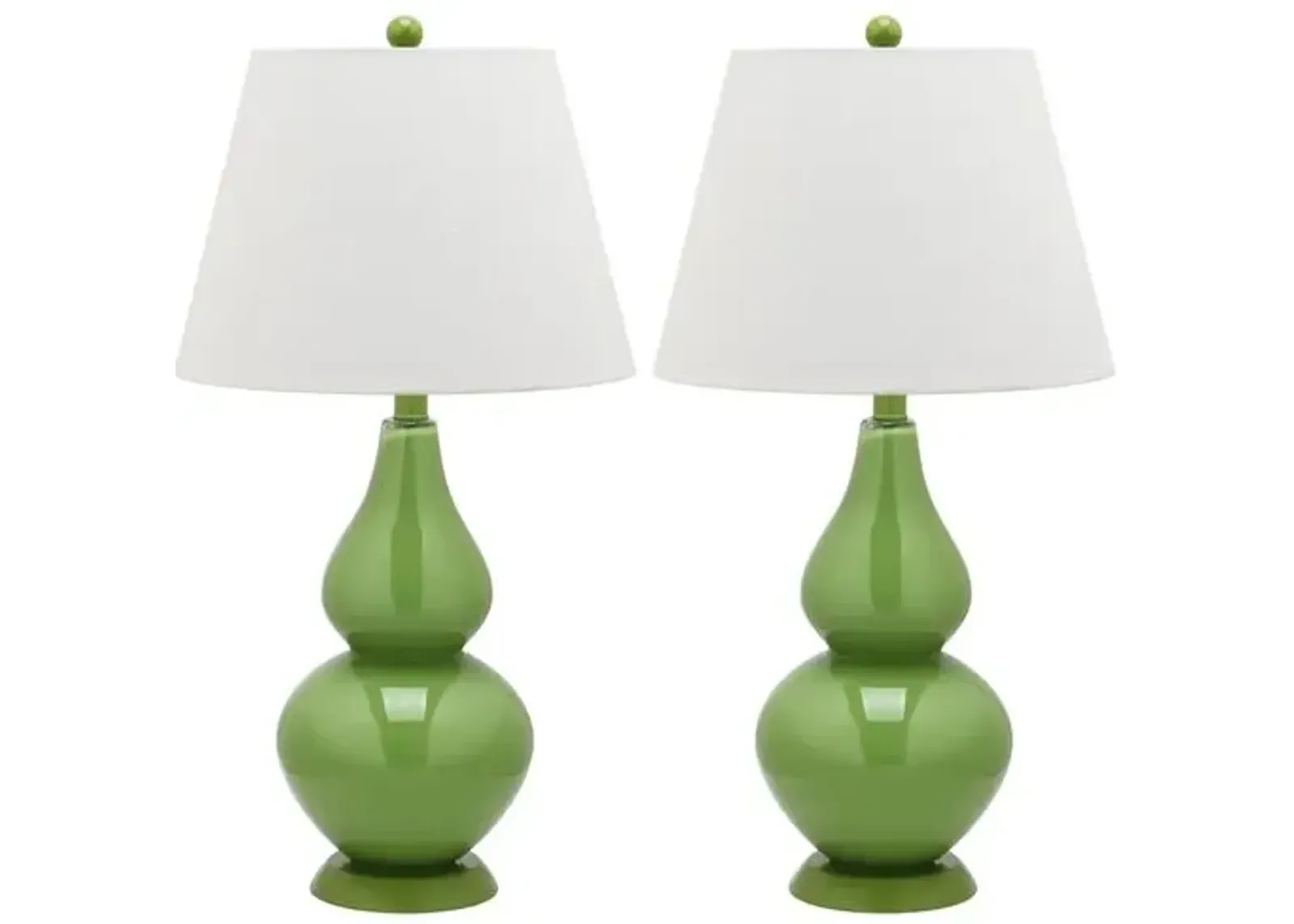 Angela Table Lamp Set - Green