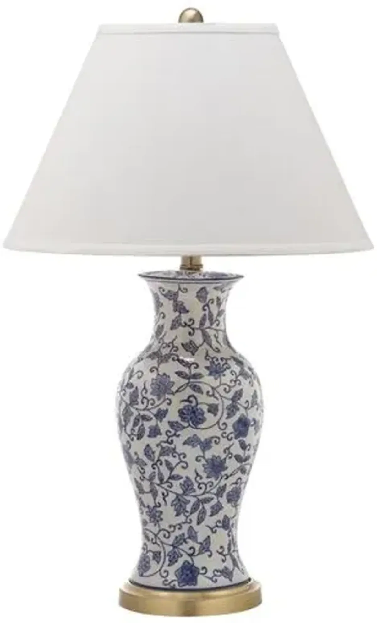 Beijing Floral Lamp Set - White/Blue