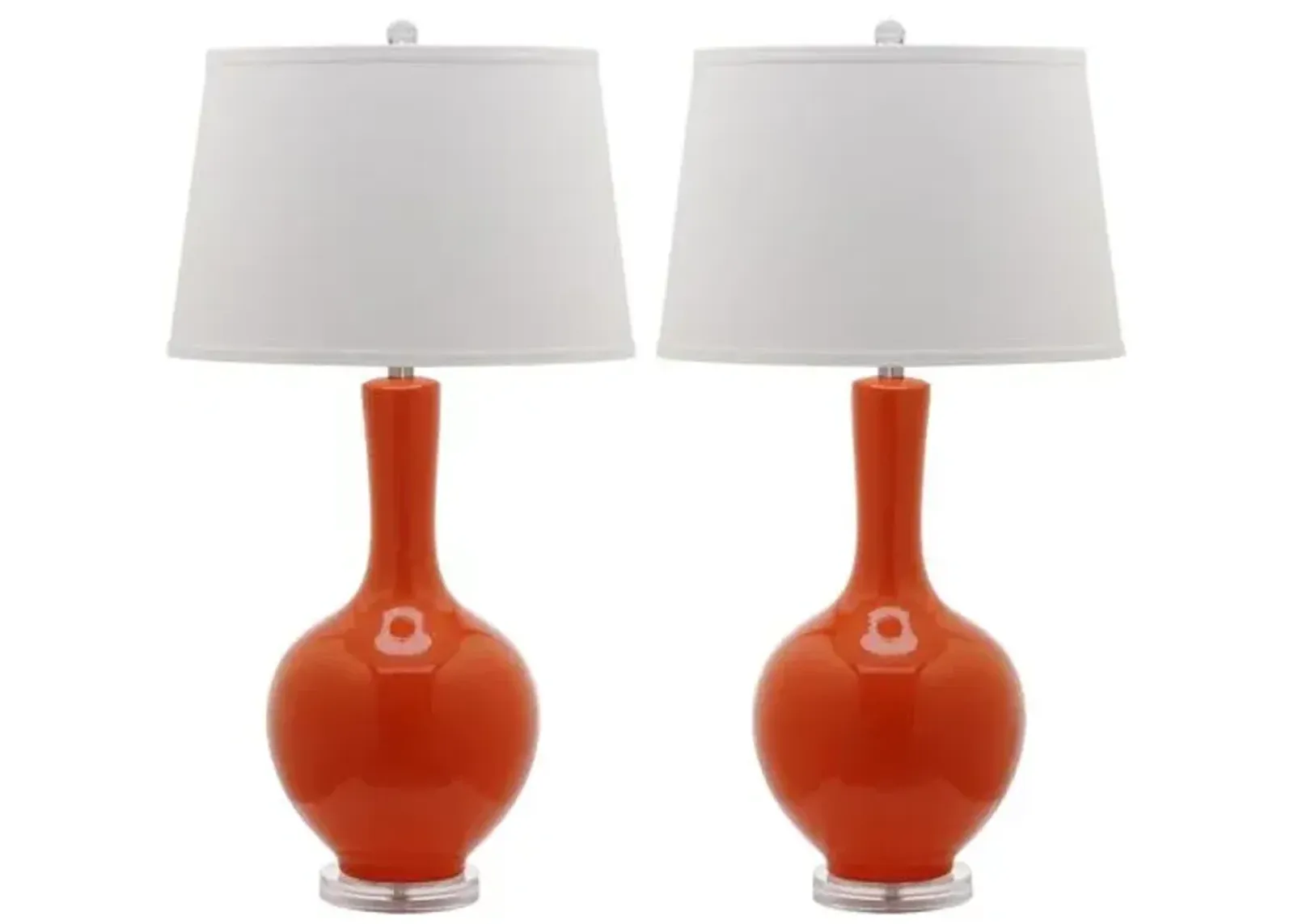 Set of 2 Blanche Table Lamps - Orange