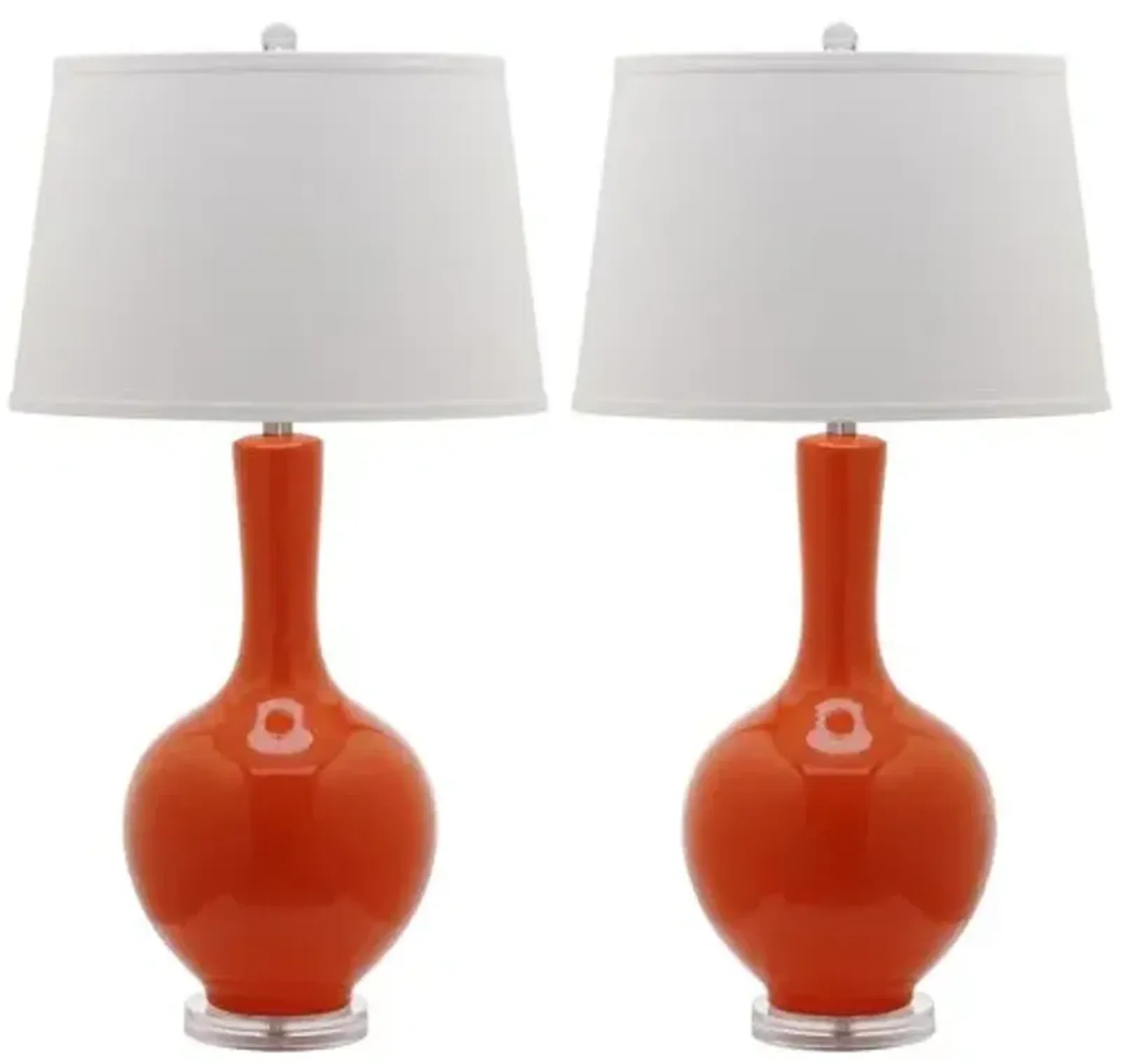 Set of 2 Blanche Table Lamps - Orange