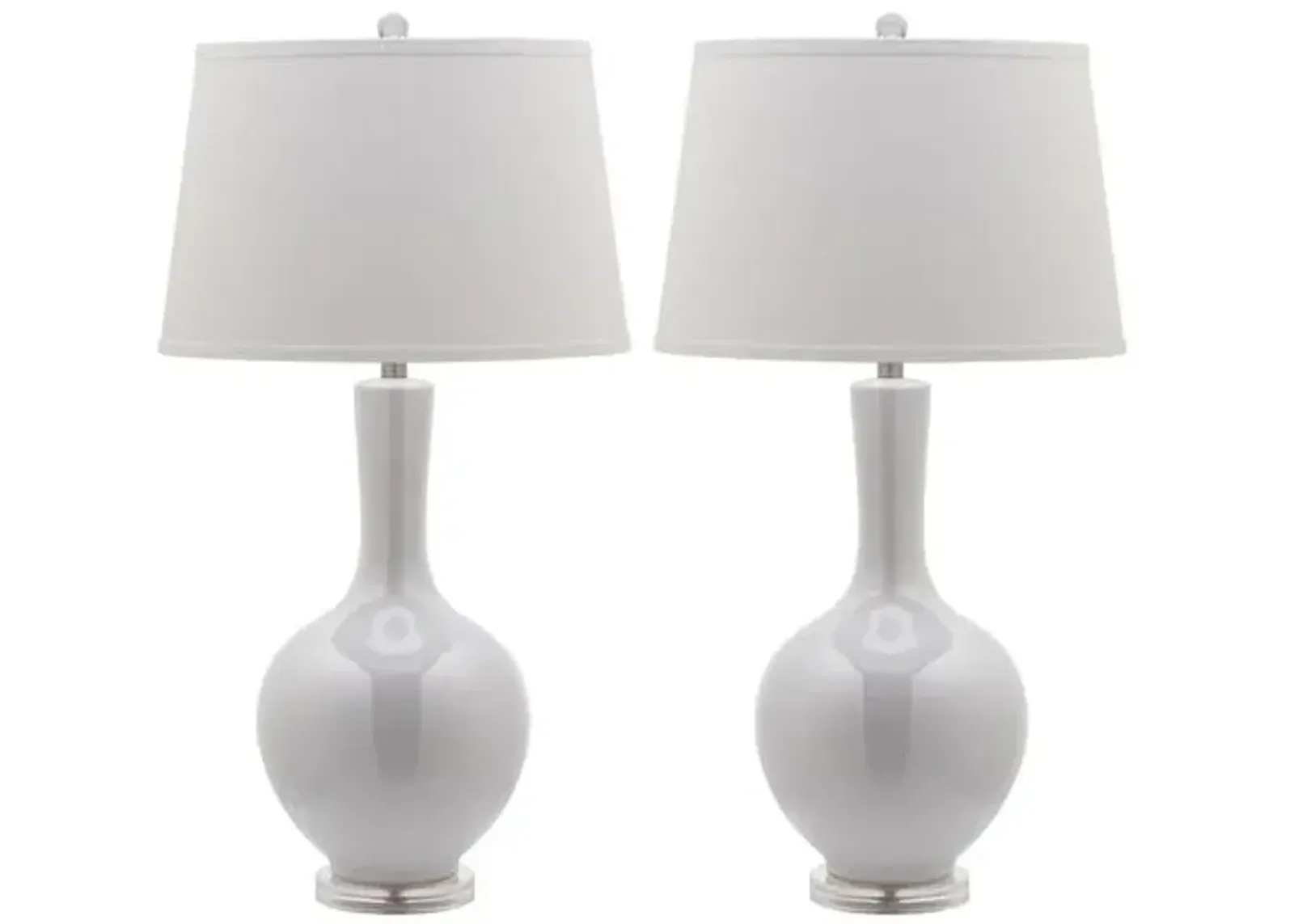 Set of 2 Blanche Gourd Table Lamps - White